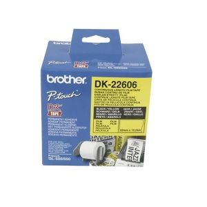 Brother DK-22606 etikett-tejp Svart på gul