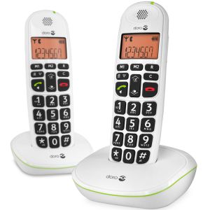 Doro PhoneEasy 100w duo Analog telefon/DECT-telefon Namn och uppringnings-ID Vit