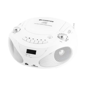 Champion Boombox CD/Radio/MP3/USB White