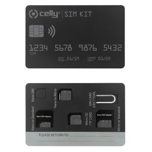 Celly SIMKITAD adaptrar för SIM-/flash-minneskort SIM-kortadapter