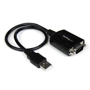 StarTech.com 30 cm USB till RS232 seriell DB9 kabeladapter med COM-retention