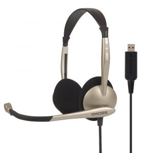 Koss CS100 USB Headset Kabel Huvudband Samtal/musik Beige