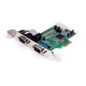 StarTech.com Native PCI express RS232 seriell-kortadapter med 2 portar och 16550 UART