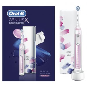 Oral-B Genius 80333043 elektriska tandborstar Vuxen Roterande och oscillerande tandborste Silver, Vit