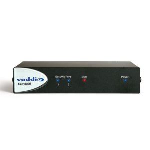 Vaddio EasyUSB Mixer/Amp - 2x20W Class-D Compact Mixing Amplifier, 1x Line, 2x EasyMic Inputs