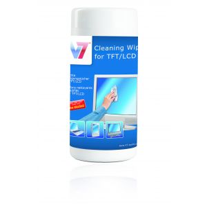 V7 VCL1513 kit för produktrengöring LCD/TFT/Plasma Våtservetter för rengöring av utrustning