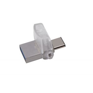 Kingston Technology DataTraveler microDuo 3C 128GB USB-sticka USB Type-A / USB Type-C 3.2 Gen 1 (3.1 Gen 1) Silver