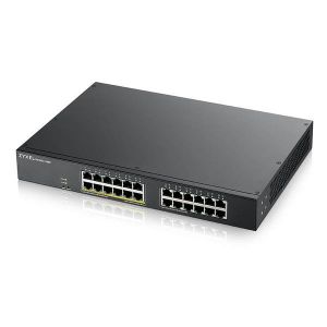 Zyxel GS1900-24EP hanterad L2 Gigabit Ethernet (10/100/1000) Strömförsörjning via Ethernet (PoE) stöd Svart