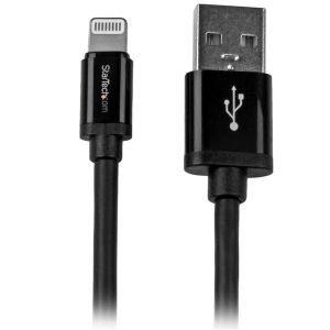 StarTech.com USB till Lightning-kabel - Apple MFi-Certifierad - Lång 2 m - Svart