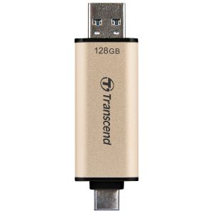 Transcend JetFlash 930C USB-sticka 128 GB USB Type-A / USB Type-C 3.2 Gen 1 (3.1 Gen 1) Guld
