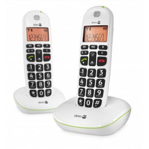 Doro PhoneEasy 100w duo Analog telefon/DECT-telefon Namn och uppringnings-ID Vit